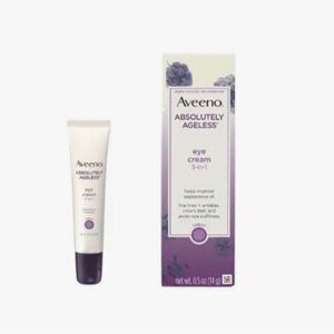 Aveeno Absolutely Ageless Eye Cream 0.5oz 3-in-1 Wrinkles Lines Blackberry